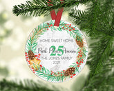 Personalised New House Christmas Ornament Christmas Wreath Frame Ornament Christmas Tree Hanging Ornament Christmas at New House Ornament - Craftellery